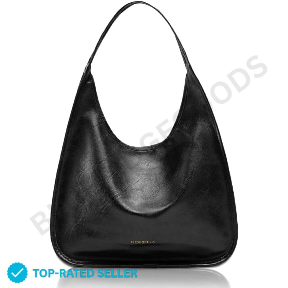 Brand New Newbella Hobo Bag Black Faux Leather Shoulder